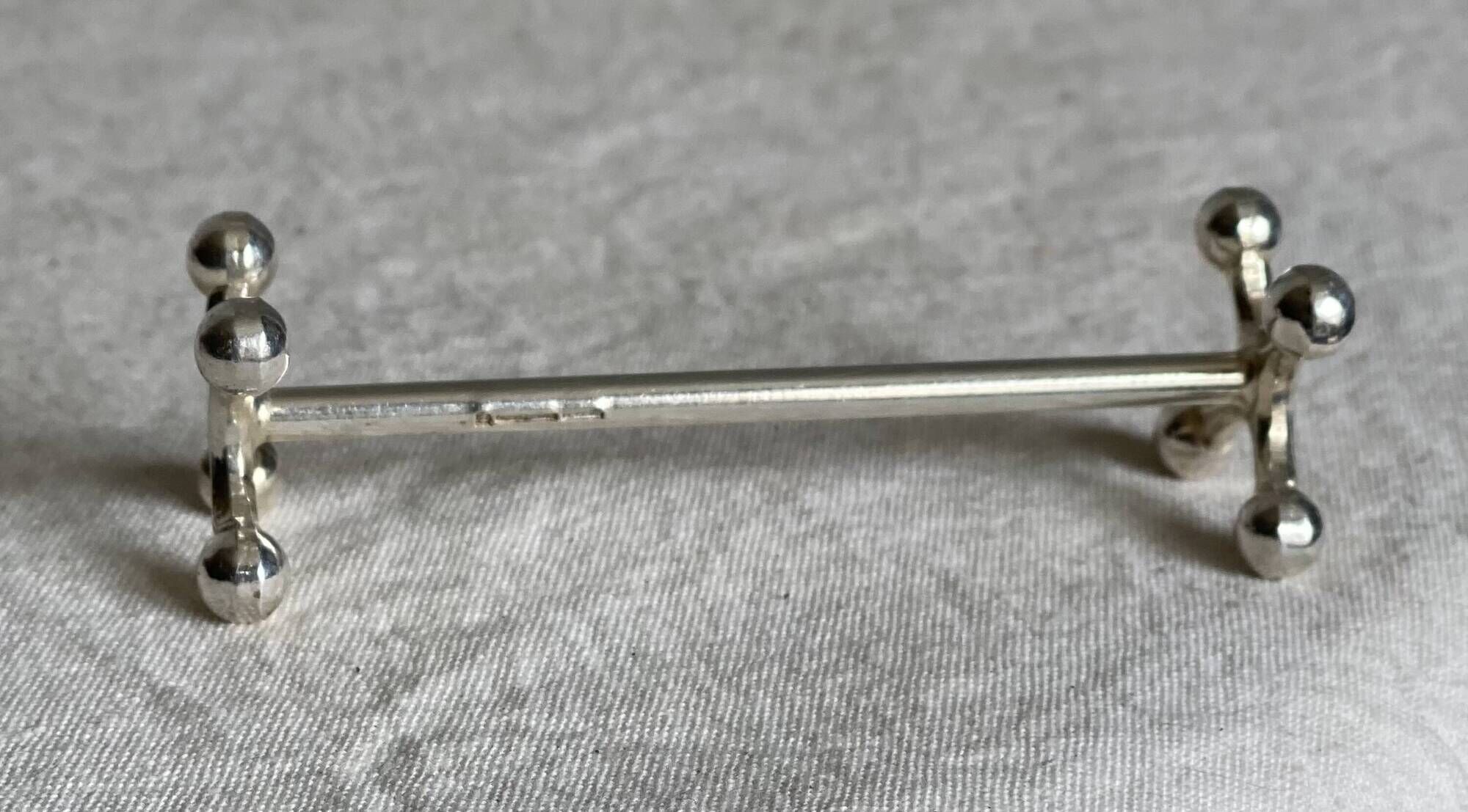 Service de 6 porte-couteaux modernistes christofle métal argenté
