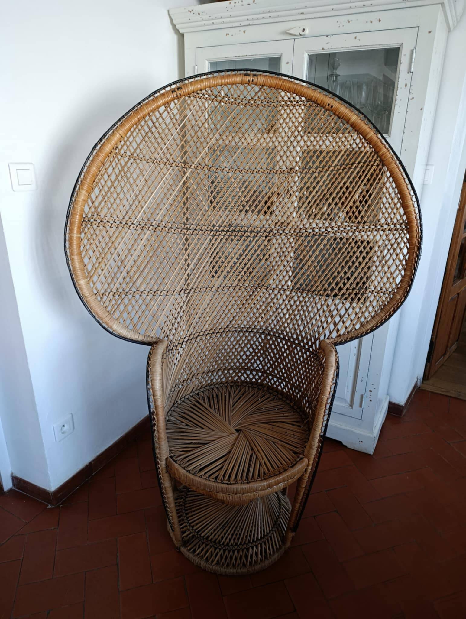 Emmanuelle rattan armchair