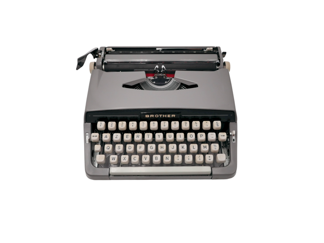 Machine à écrire Brother grise castor vintage révisée ruban neuf