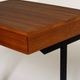 Teak writing desk with black metal structure, European production, 1960s