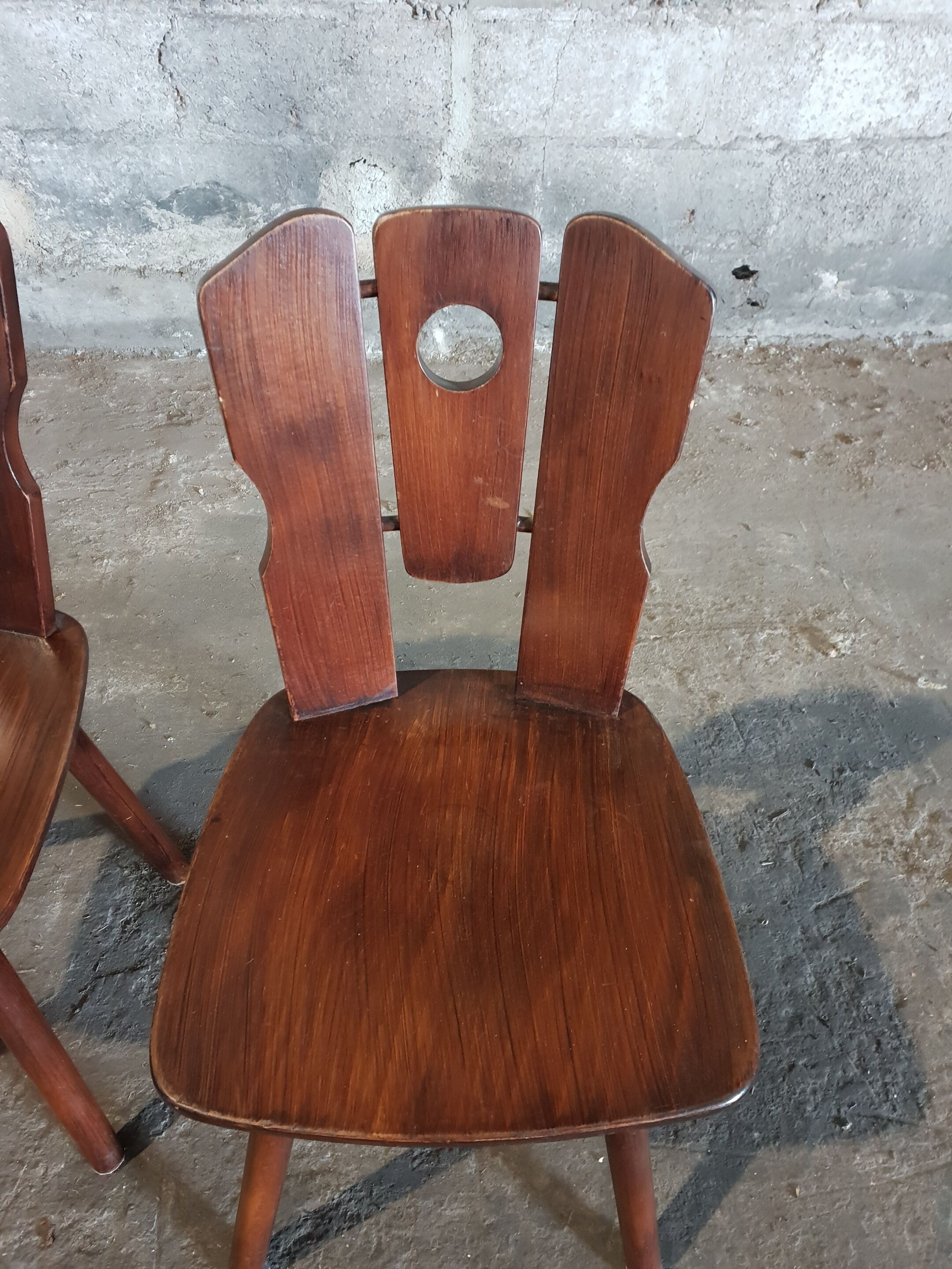 Series of 4 chalet chairs 1970