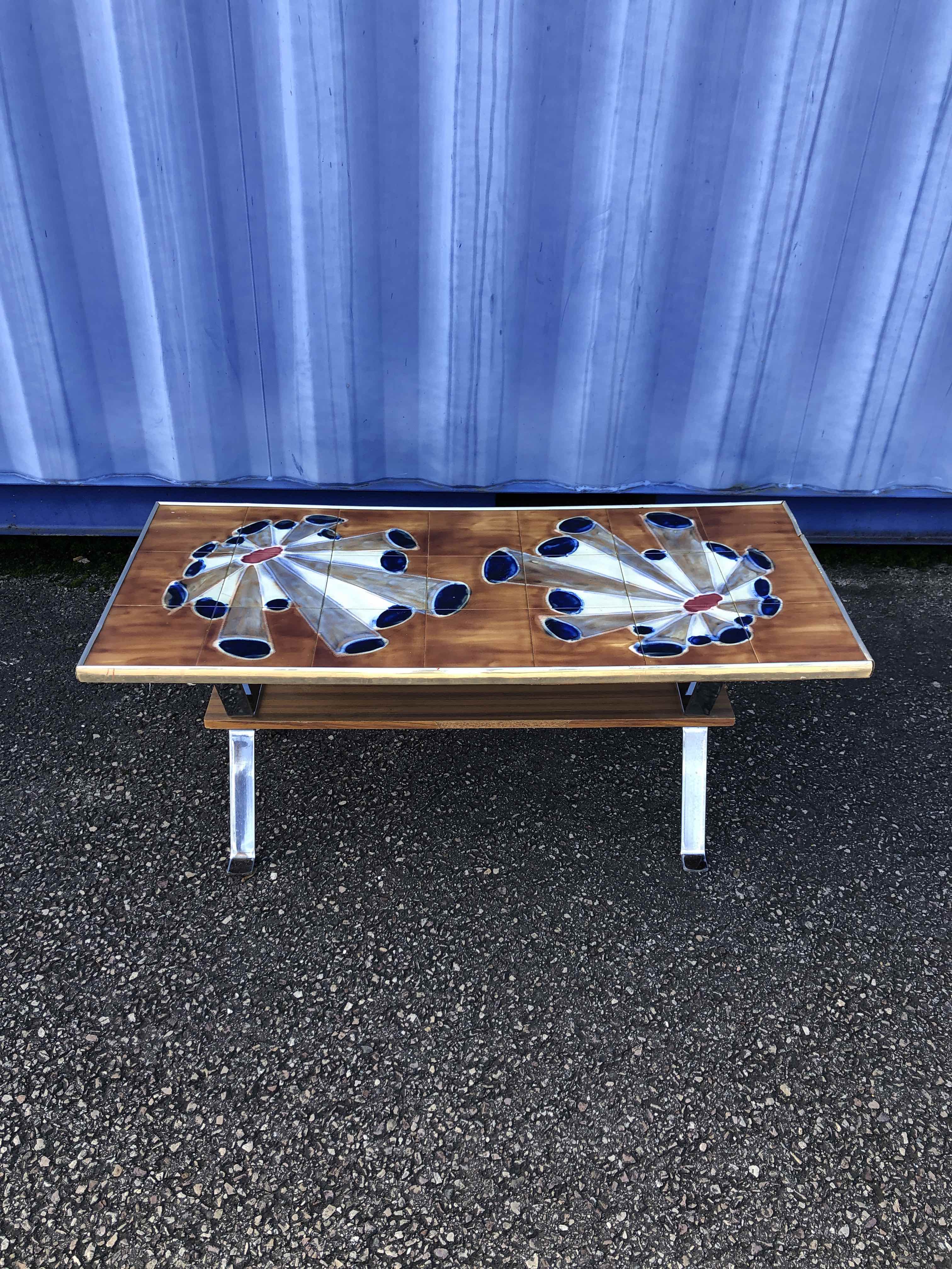 Vintage ceramic coffee table 60s