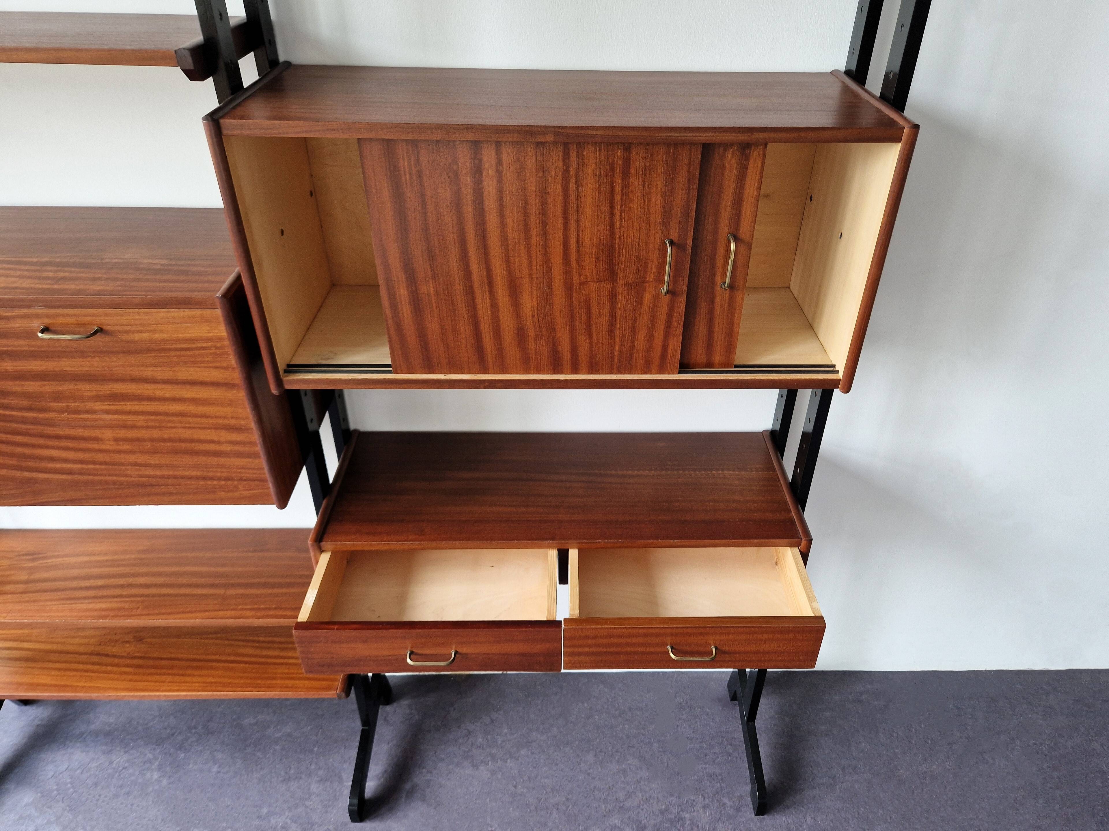 Vintage modular wall unit for Simpla Lux, The Netherlands 1960's