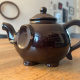 Brown ceramic teapot