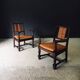 Mid-Century Modernist Armchairs in the style of Francis Jourdain, France, 1940s, Set of 2