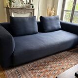 Contemporary blue fabric sofa Zanotta
