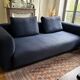 Contemporary Zanotta sofa in blue fabric