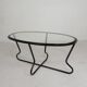 Set of 4 armchairs and a coffee table with tubular structure in Bauhaus style, 1950s.