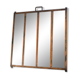 Metal industrial window mirror 102x108cm