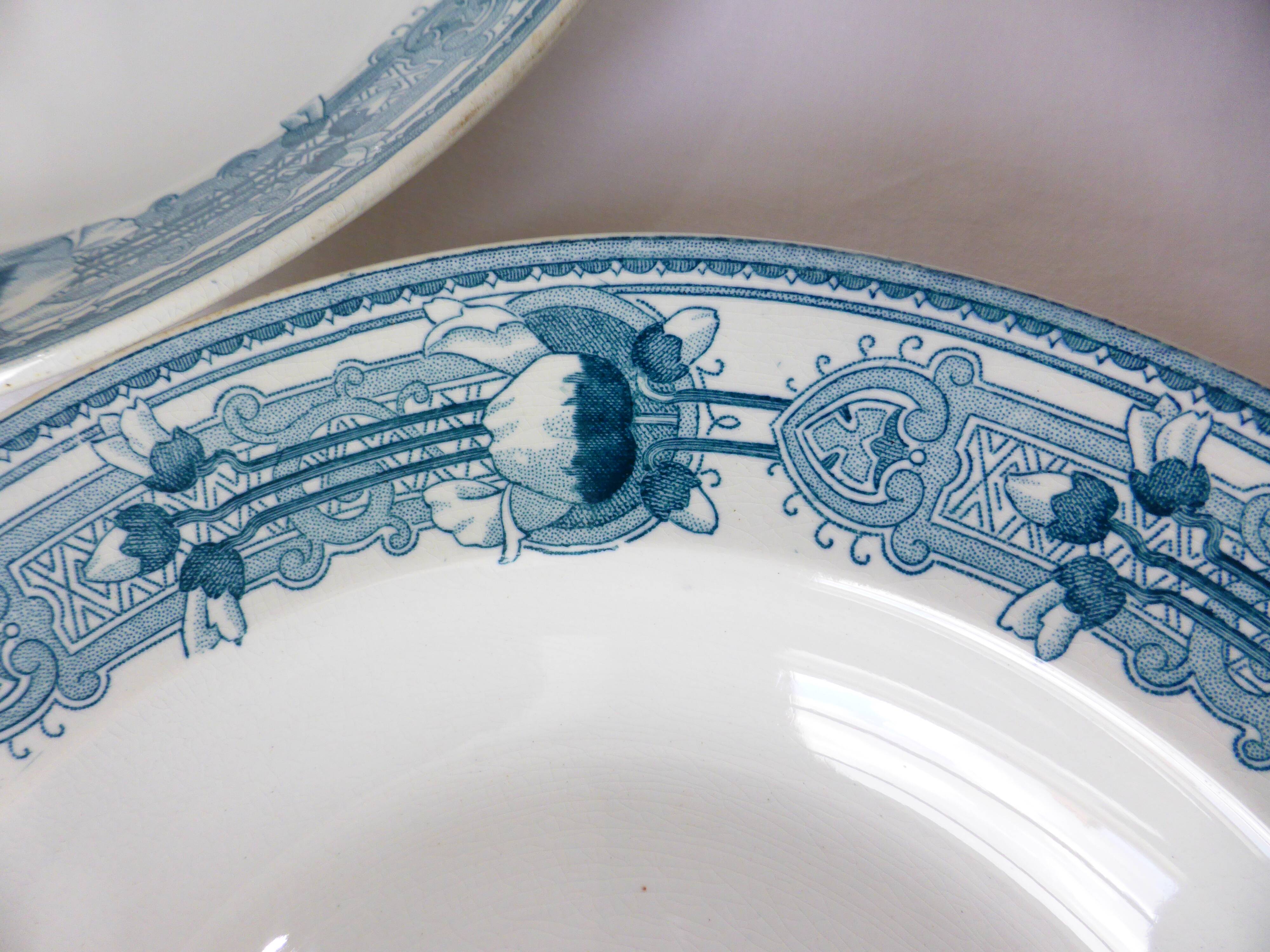 3 assiettes creuses vintage de CM&C modèle Massena 220624