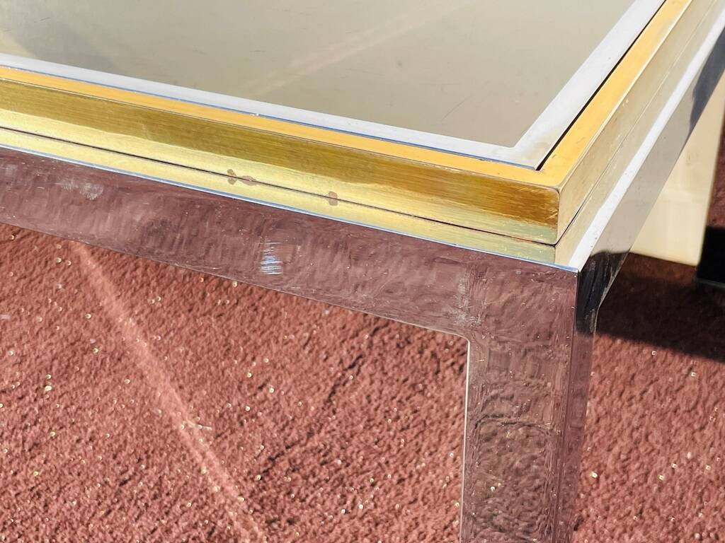 Rectangular coffee table. Flaminia Belgochrom W. Rizzo Vintage 70s