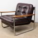 Vintage Bauhaus style armchair in leatherette and metal, 1970