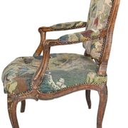 Louis XV period cabriolet armchair stamped MDLP by Martin Delaporte