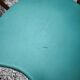 Set of 2 wooden/green chairs