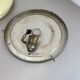 Large modernist art deco metal plafoniere ceiling flushmount light, france