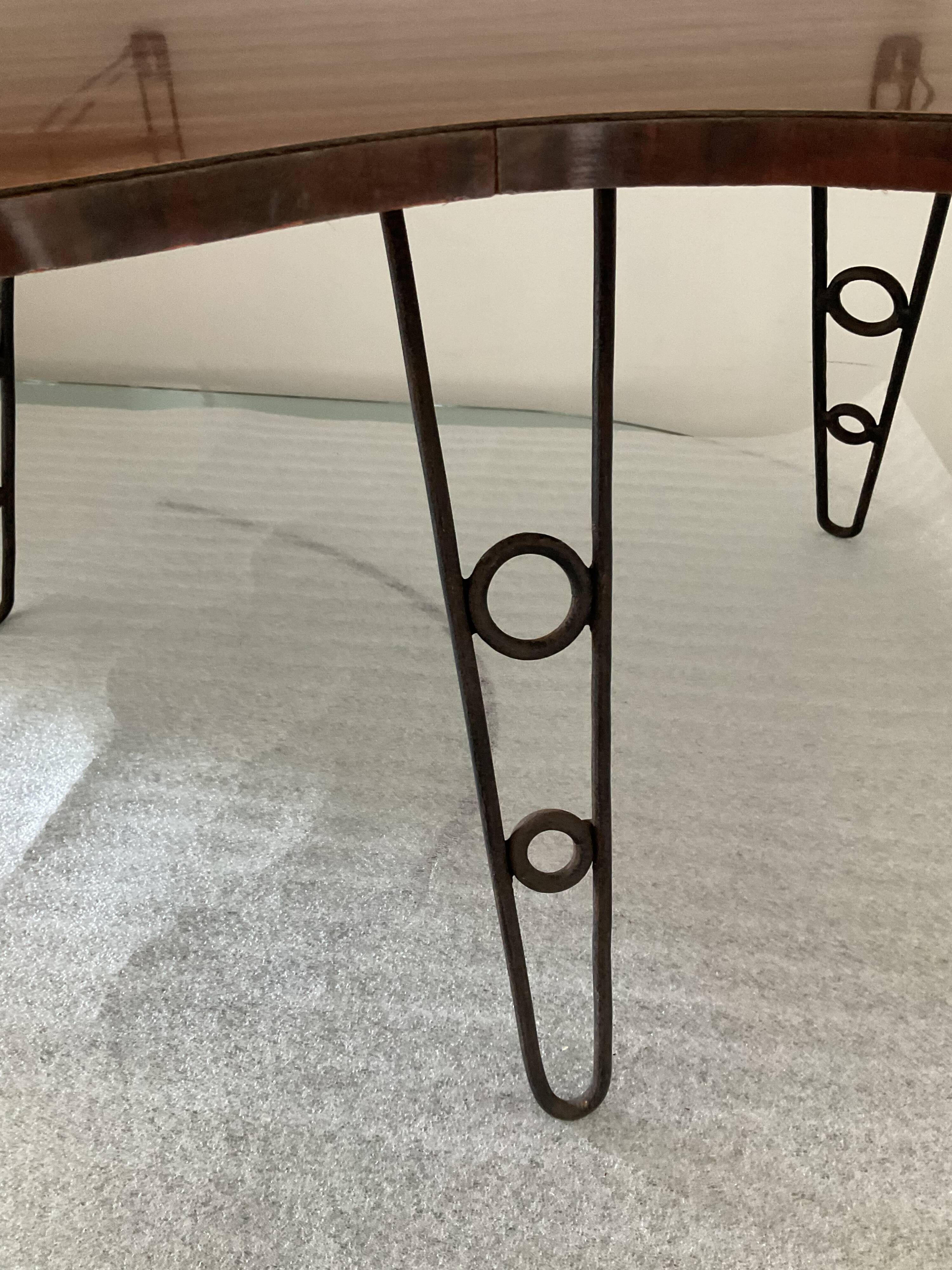 Free-form tripod coffee table from the 50s and 60s
