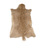 Curly tanned goatskin, floor mat, bedside vintage 55x100cm