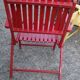 Lot de 4 fauteuils de jardin pliants en bois multicolore