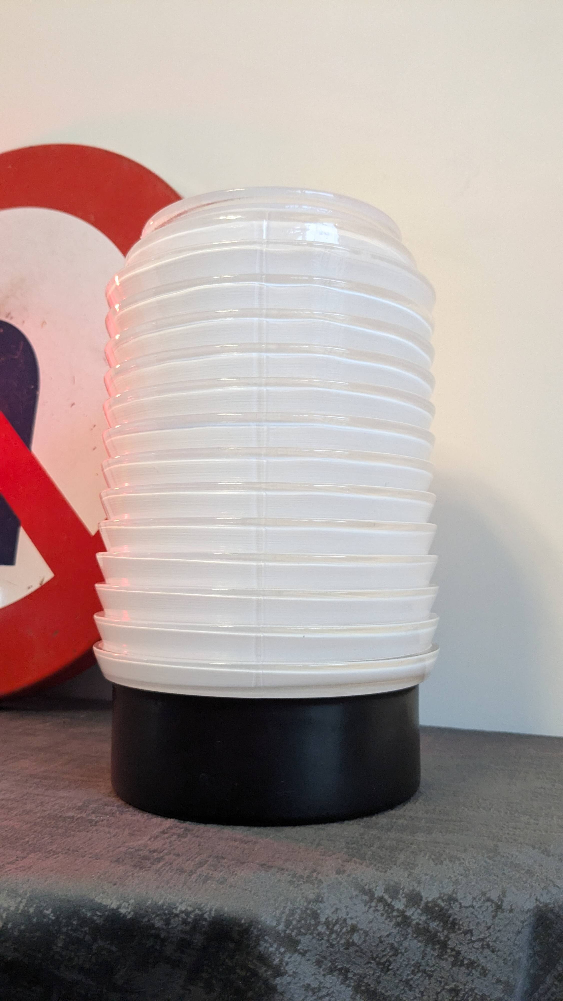 Black and white vintage design vase