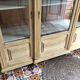 Pickled oak display bookcase