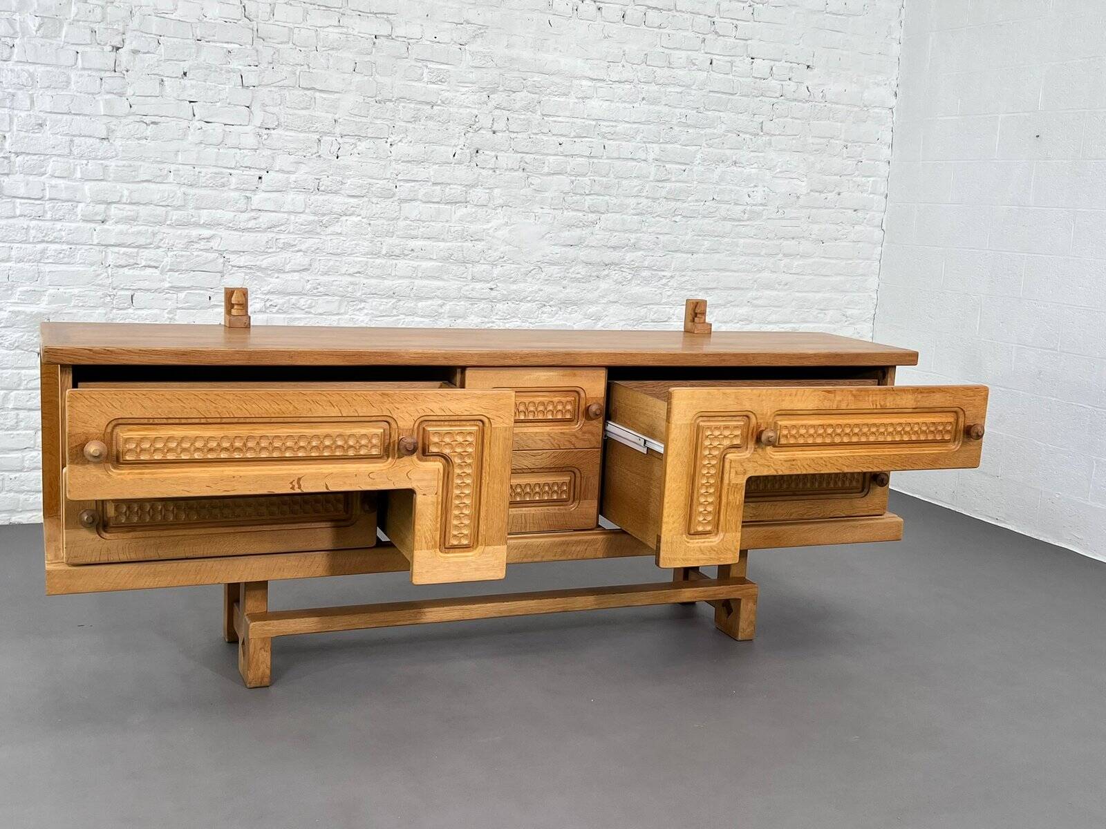 Vintage Oak Sideboard by Guillerme and Chambron for Your Home, 1960s