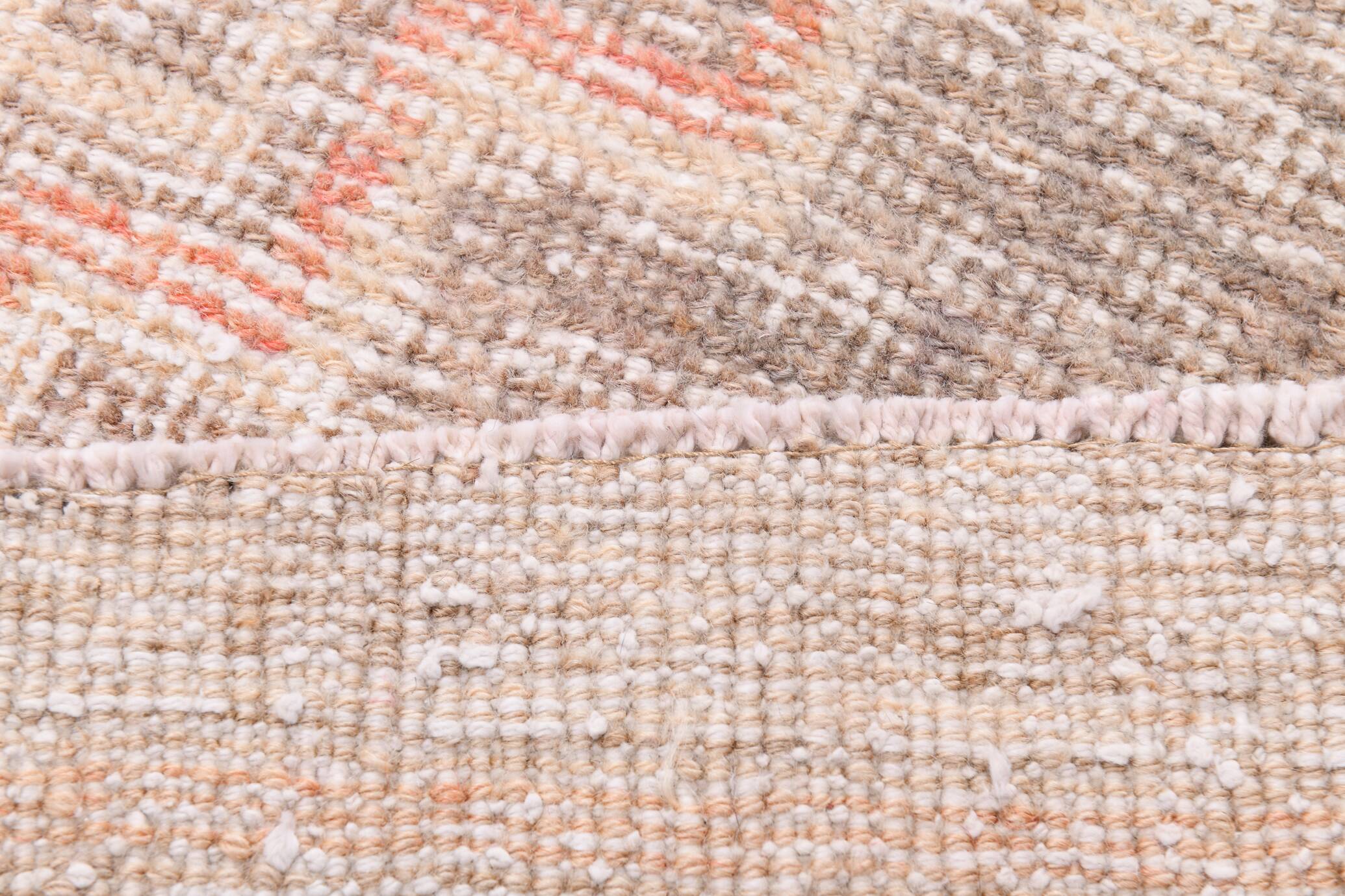 3x12 Pale Red & Brown Vintage Runner Rug, 82x336Cm