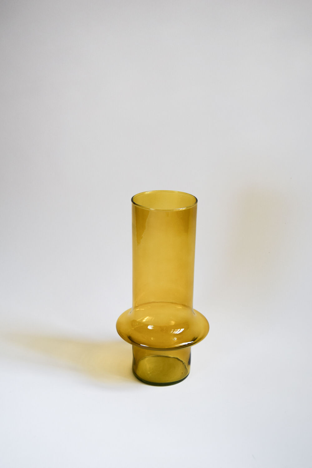 Yellow glass vase