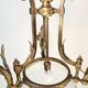 Lustre majestueux en laiton & cristal taillé – Fin XIXe