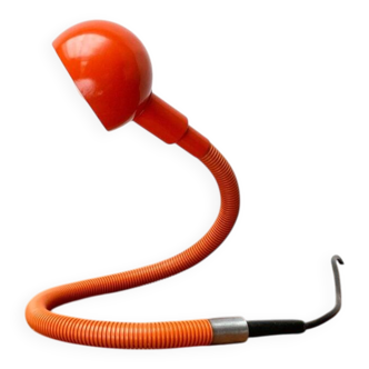 Vintage Italian Space Age Hebi table lamp by Isao Hosoe for Valenti Luce, 1970s.