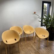 Series of 4 Soft Egg armchairs by Starck for Driade, Italy