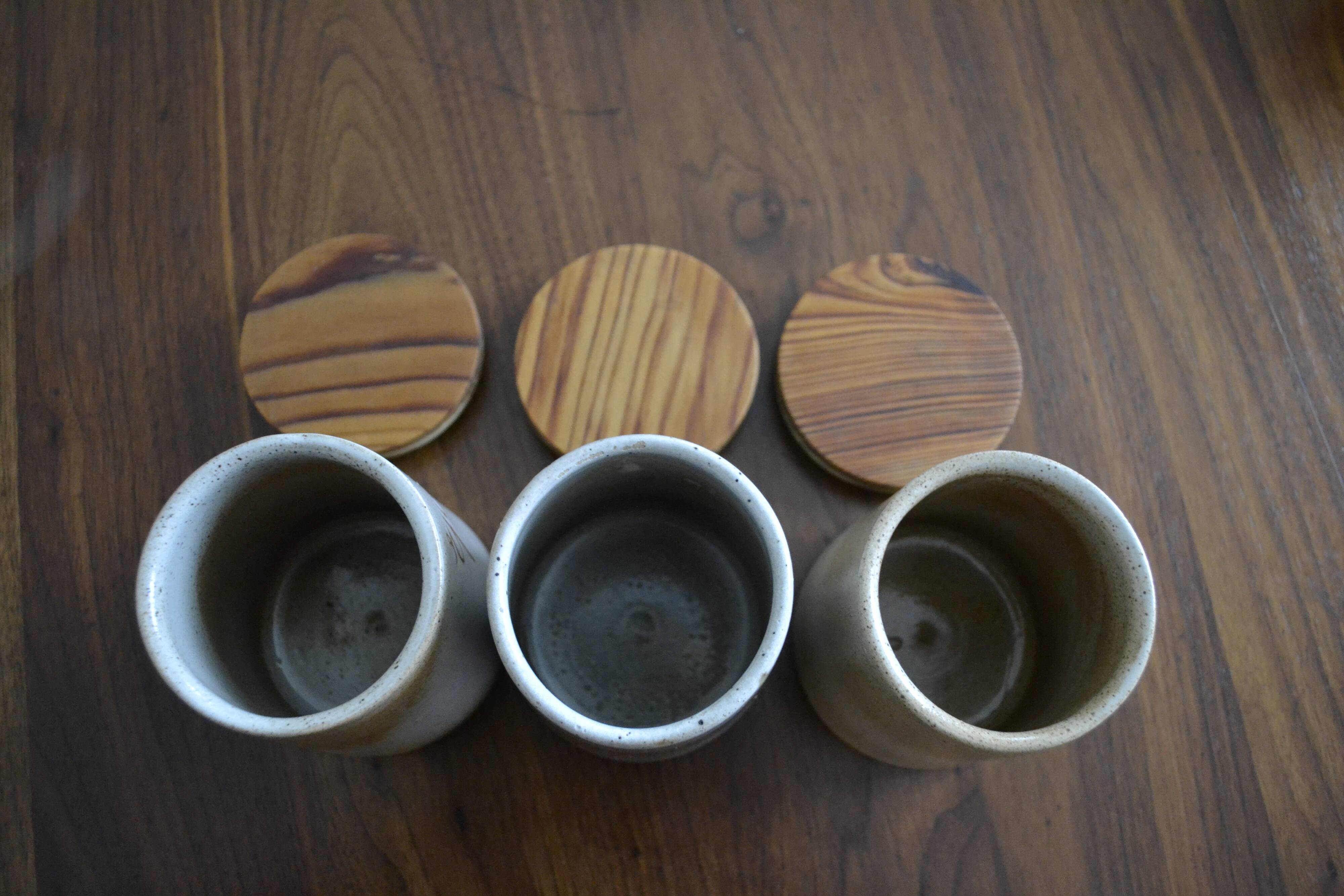 Lot de 3 pots en grès des Marais