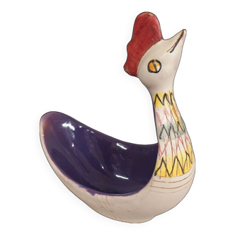 Italian ceramic rooster tray