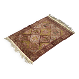 Vintage handwoven Turkmen Ersari oriental rug, 1950s.