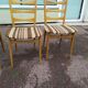 Lot 4 Light wood chairs in vintage Scandinavian fabric