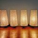 Pair of double wall lights in glass and blue lacquered metal, 1950s-60s