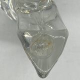 Daum France 3-branch crystal candle holder