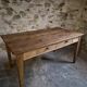 Table à manger rustique de ferme française, deux tiroirs, années 1920–1940