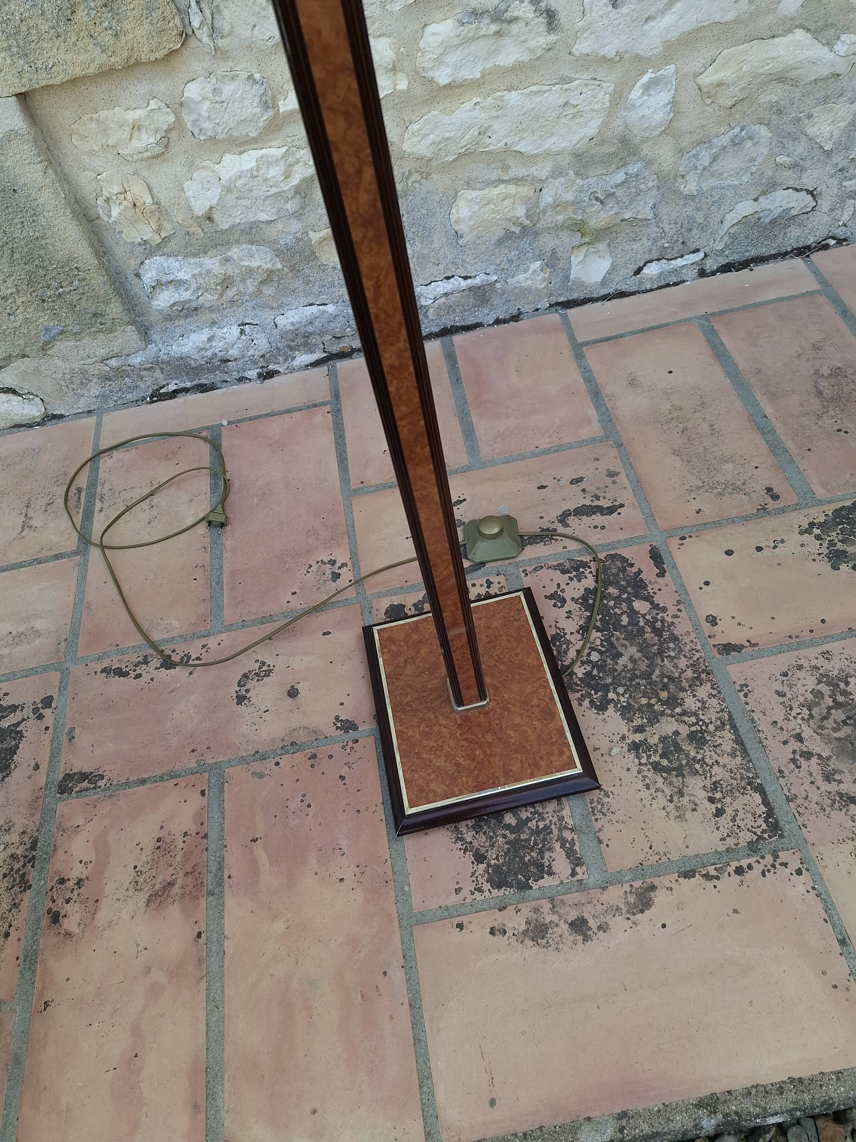 Floor lamp, vintage 80's reading light in elm burrier style, designed by robert de schuytener