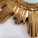 Sun mirror gilded wood with gold leaf, 42 cm