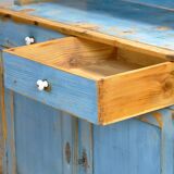 Armoire de cuisine en pin massif, années 1900