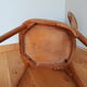 Bistro chair Baumann 1963 curved wood and skaï imitation leather caramel