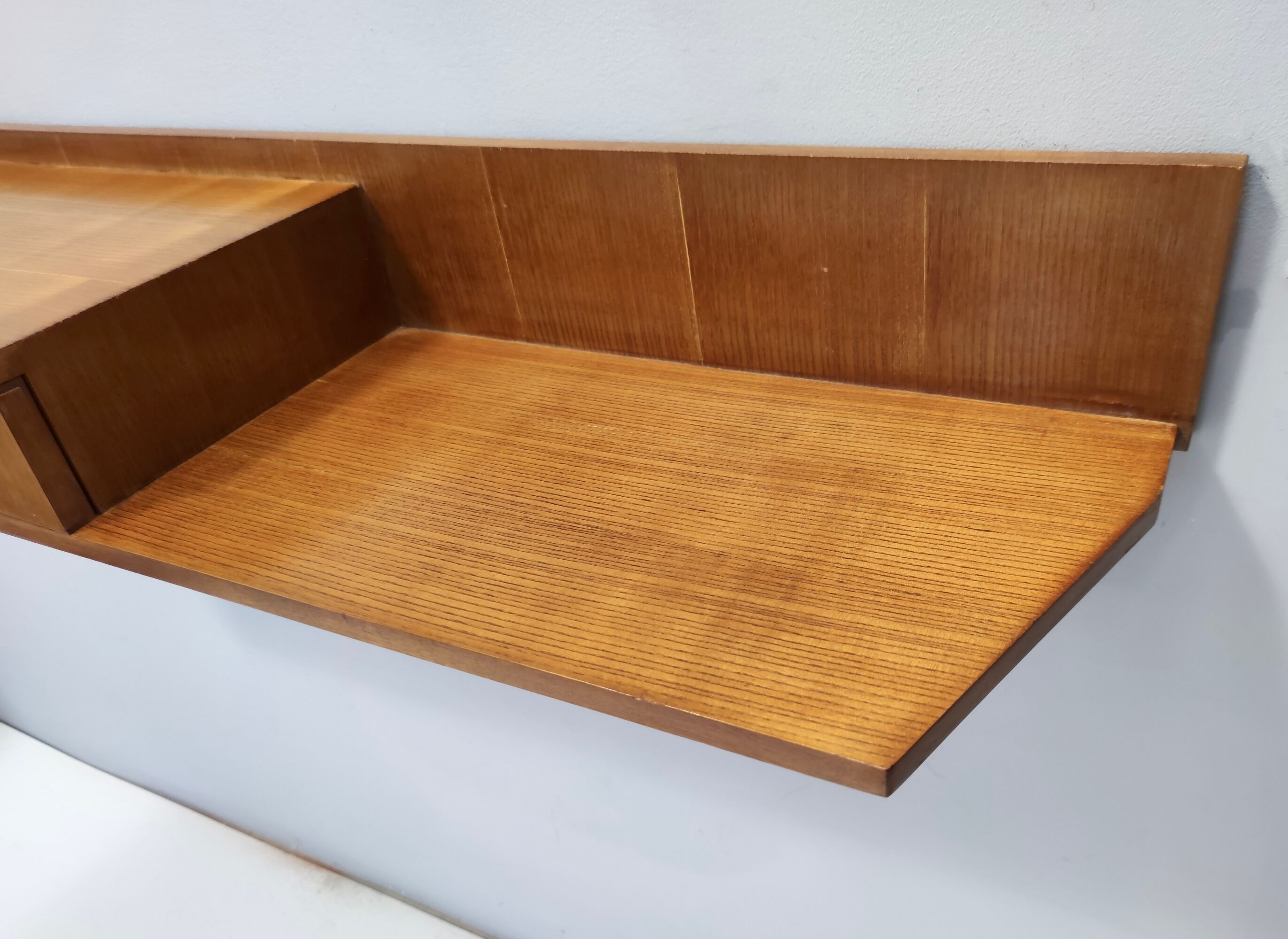 Beech and Durmast Wall-Mounted Console Table Italy