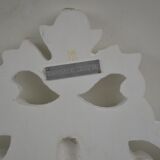 Pair of white patinated wood wall lamps