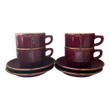 Set of 4 Apilco Bordeaux coffee cups