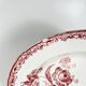 Set of 3 "Fontange" soup plates, Sarreguemines, red, 19th century