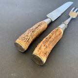 Leg of lamb service, horn handle