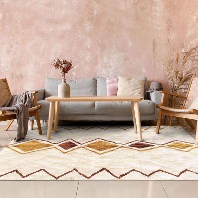 Berber carpet 160 x 230 cm white