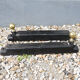 Old cast iron and xl brass andirons in neo classical style