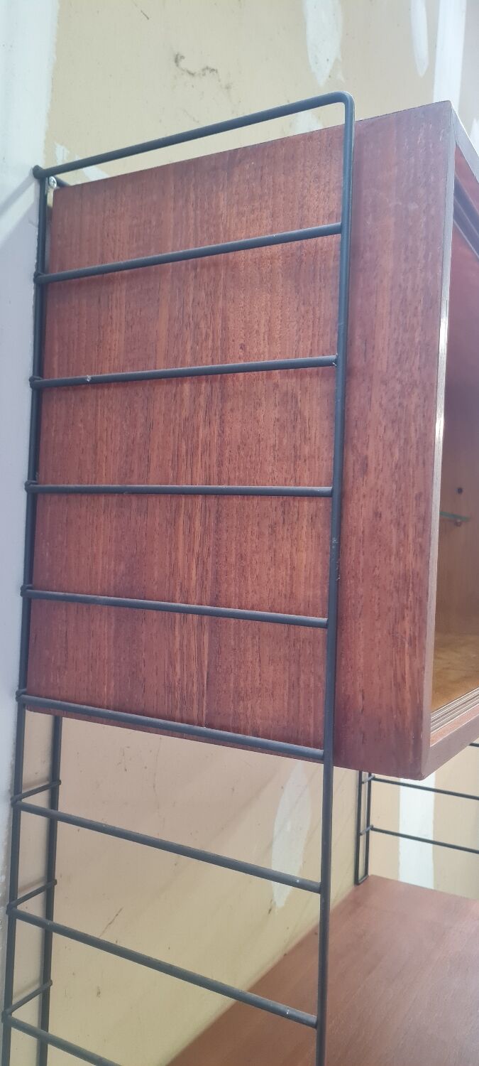 Scandinavian wall string shelf