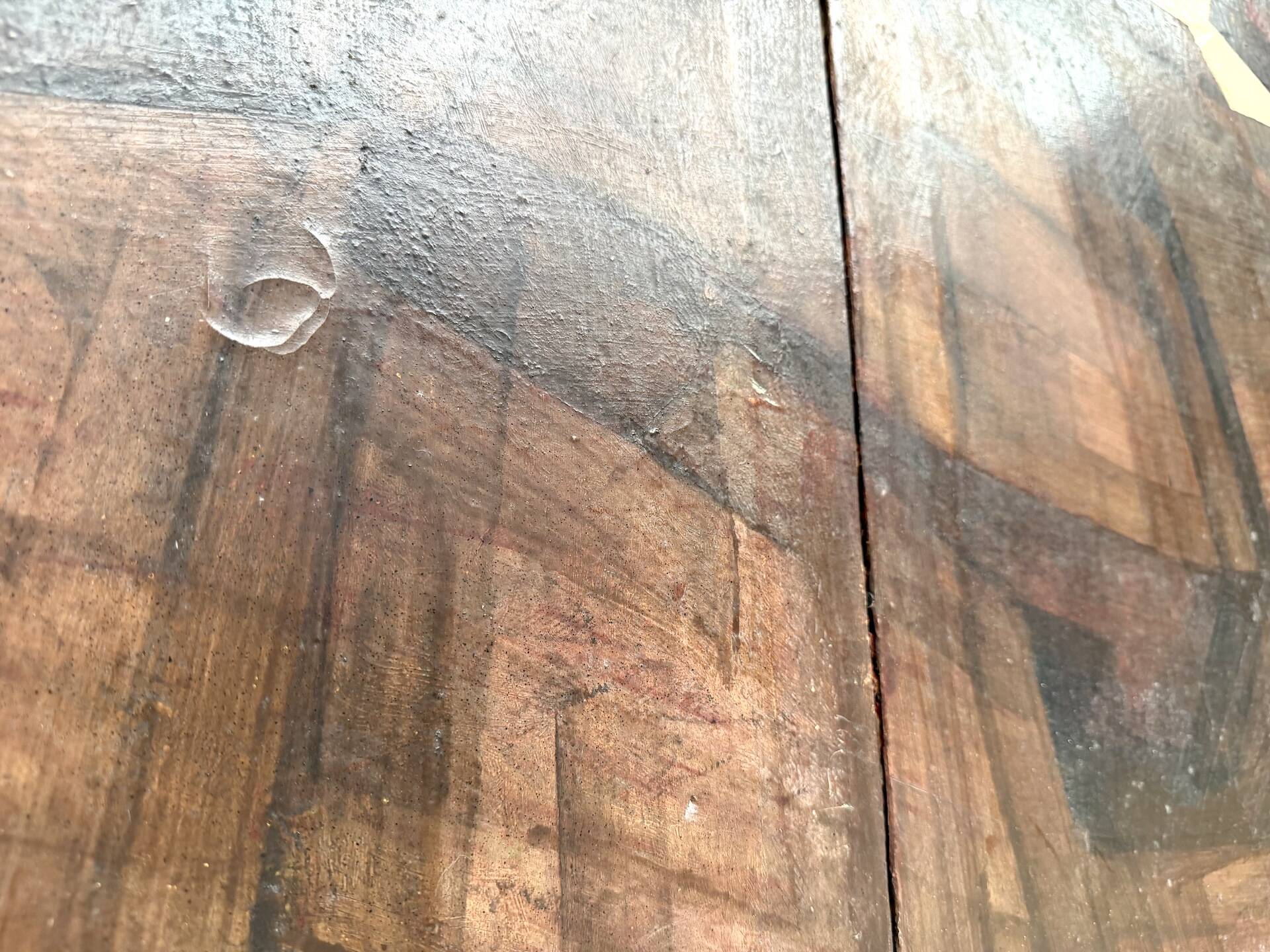 Abstract diptych "deconstructed architecture", France 1970